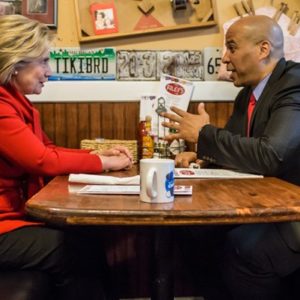 hillary clinton cory booker