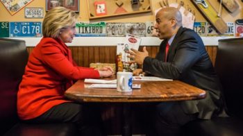 hillary clinton cory booker